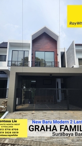 Dijual Rumah Graha Family Surabaya Barat New Baru Modern dekat Pakuwon Mall, National Hospital