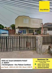 Dijual 4000 M2 Tanah Surabaya Pusat Di Jl Semut Dekat Pasar Atom