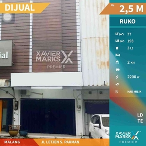 Dijual Ruko 3 Lantai di Jl Letjen S Parman Kota Malang Cocok Untuk Usa