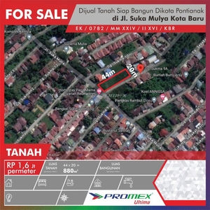 Dijual Tanah Siap Bangun Dikota Pontianak