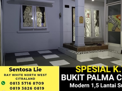 SPESIAL 4+1 Kamar Tidur - Rumah Bukit Palma Citraland Surabaya Barat - BARU renov plus BONUS, AC, WaterHeater, CCTV
