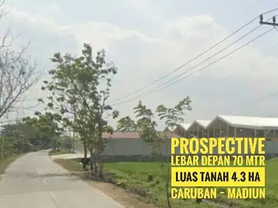 DIJUAL Lahan LD 70 mtr, area Industri Caruban MADIUN, Lok Strategiss