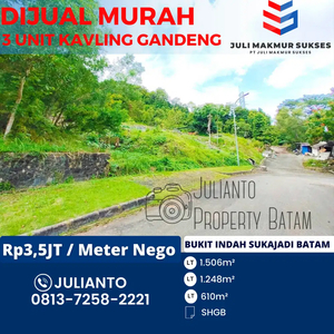Dijual MURAH 3 Unit Kavling Gandeng di Bukit Indah Sukajadi Batam