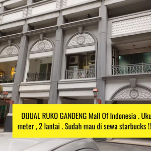 DIJUAL RUKO GANDENG Mall Of Indonesia kelapa gading termurah