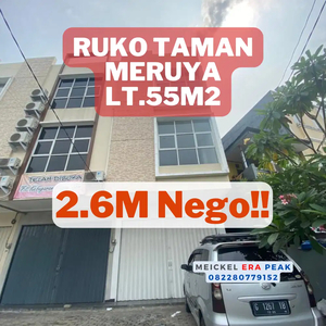 DIJUAL Ruko Komplek Taman Meruya, lt.55m2, 3 Lantai