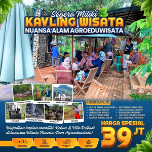 Dijual tanah kavling wisata murah siap bangun villa dan rumah