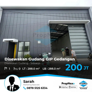 Disewakan cepat Gudang industrial Park Gedangan