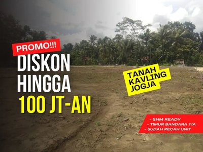 Diskon Hingga 100 Jt-an, Tanah Dijual Jogja, Siap AJB di Notaris