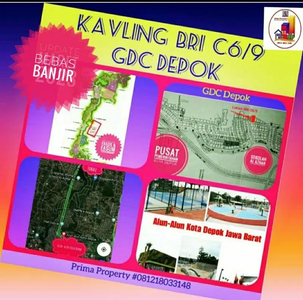 Kavling Strategis Bebas Banjir Kavling BRI GDC Depok Jawa Barat (C6/9)