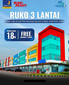 Miliki segera, Ruko strategis readystock siap usaha di karawang