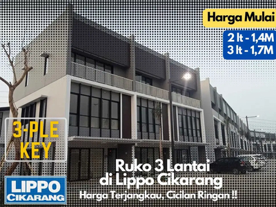 Ruko 3 Lantai di Lippo Cikarang, Harga Terjangkau, Cicilan Ringan