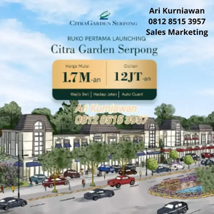 Ruko LA VALLEE Citra Garden Serpong New Launching Ciputra Unit Langka