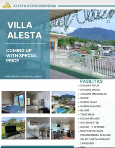Sewa villa dengan kapasitas 60 orang cocok untuk liburan keluarga