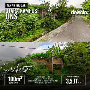 Tanah & Bangunan Dijual Solo Kota Surakarta UNS ISI 2 URBANA Taman Cer