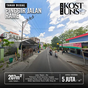 Tanah Dijual Pinggir Jalan Solo Kota Surakarta UNS ISI URBANA Jebres
