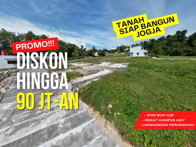 Tanah Jogja Dijual, Barat Kampus UMY; SHM SIAP BALIK NAMA