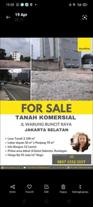 Tanah komersial for sale warung buncit raya Jaksel