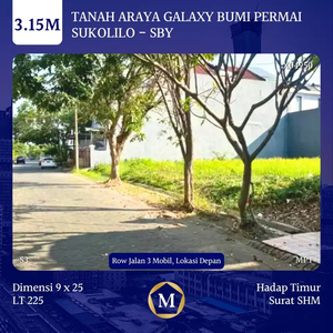 Tanah Langka Besar Lokasi Depan Araya Galaxy Bumi Permai Sukolilo SBY