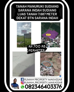 Tanah Manuruki Sudiang Sarana Indah Sudiang Luas Tanah 7.687 Meter