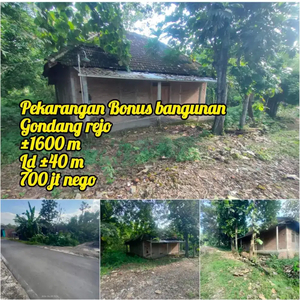 Tanah murah bonus bangunan rumah Gondang rejo Karanganyar