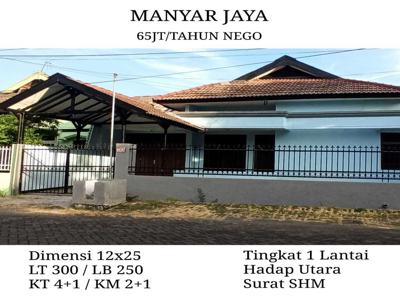 DISEWAKAN MURAH Rumah Manyar Jaya Surabaya 1 lantai Harga Nego