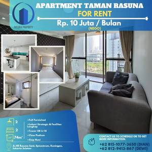 Apartment Taman Rasuan, Disewakan, 2 Kt, Full Furnished, Siap Huni