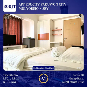 Dijual Apartemen Educity Pakuwon City Studio Full Furnish Siap Huni