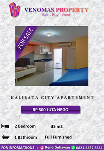 Dijual Apartement Kalibata City Green Palace 2BR Full Furnished