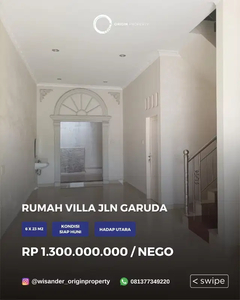 Dijual Murah Rumah Villa Cantik di Jln Garuda Daerah Medan Sunggal