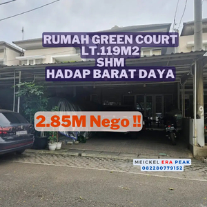 DIJUAL Rumah Green Court, Lt. 119m2, SHM, Barat Daya