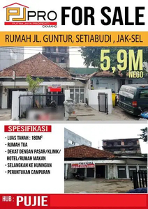 DIJUAL RUMAH TUA DI JL. GUNTUR, SETIABUDI, JAK_SEL