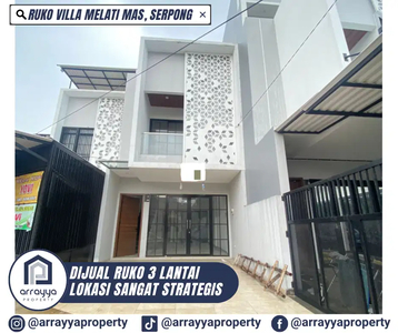 Dijual Rumah Usaha Baru 3 Lantai Di Villa Melati Mas -EN346