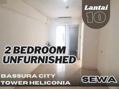 Disewakan Apartemen Bassura City 2BR Unfurnished Tower Heliconia Lt.10