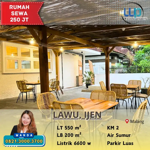 Disewakan Rumah ex Cafe di Ijen Malang