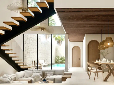 hunian Luxury Villa yang berkonsep Mediteranian lokasi di Balangan