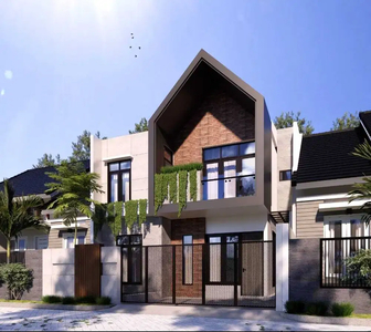 Rumah Tropis Scandinavian 2 Lantai Baru SHM di Pandugo