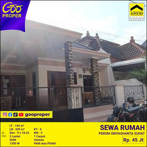 Sewa Rumah Bagus daerah Griyashanta Soekarno-Hatta Malang