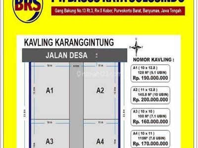 Tanah kavling Karanggintung 5 menit kampus UNSOED Purwokerto