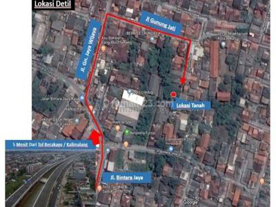 Turun Harga Tanah Strategis 5 Mnt Tol Jatibening 400m2