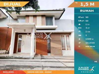 RUMAH MINIMALIS, di Cluster idaman Green Orchid , SUHAT, Malang.