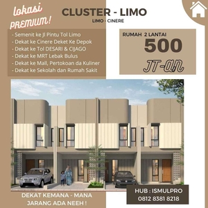 Cluster Rumah Baru Minimalis Termurah Straregis Dekat Tol Limo Cinere