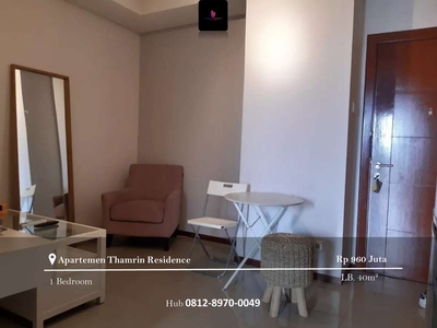 Dijual Apartement Thamrin Residence Type I Full Furnished 1BR