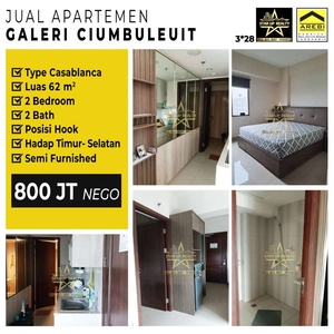 dijual cepat apartemen galeri ciumbuleuit 2 bedroom semi furnished