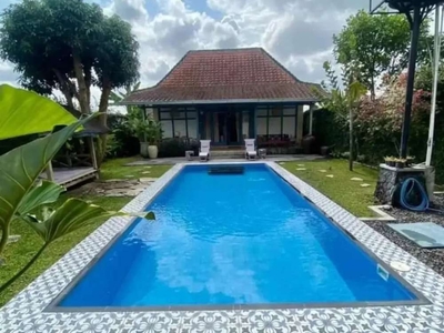 Dijual Murah Villa dg Tanah & Private Pool Luas Dekat ISI Bantul jogja
