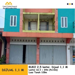 Dijual Ruko 2 Lt Lokasi Strategis 1,1M dijalan Utama Padang Bukittingi