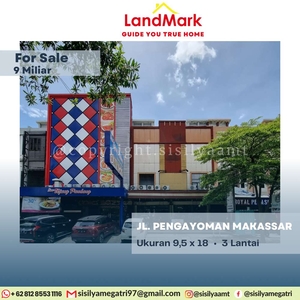 Dijual Ruko 3 Lantai Jl. Pengayoman Makassar