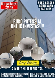 Dijual Ruko Bsd City, Peluang besar Investasi, lokasi dekat perumahan