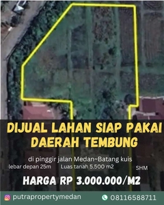 Dijual tanah di daerah Tembung