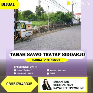 DIJUAL TANAH SAWO TRATAP SIDOARJO