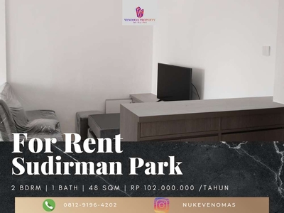 Disewakan Apartement Sudirman Park 2 BR Furnished Bagus Mid Floor